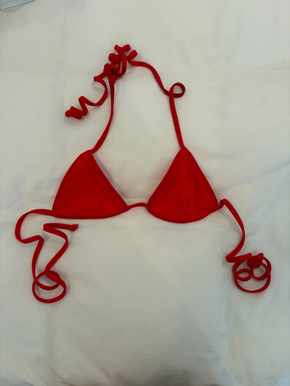 Red Triangle String Bikini Top - Unbranded